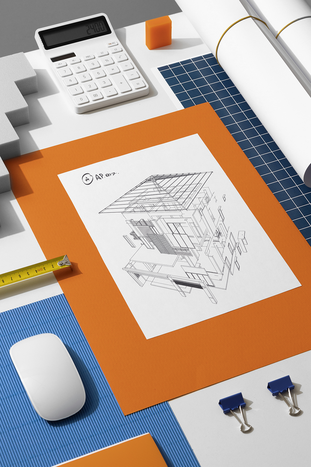 high-angle-measuring-tools-desk-still-life